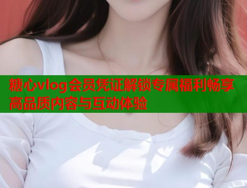 糖心vlog会员凭证解锁专属福利畅享高品质内容与互动体验